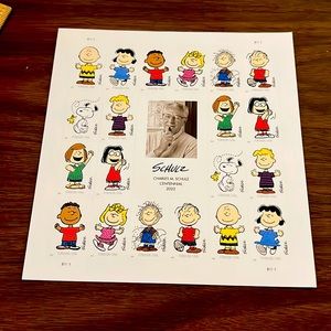 Collectible Charlie Brown Snoopy Charles Schulz centennial 2022 Forever stamps